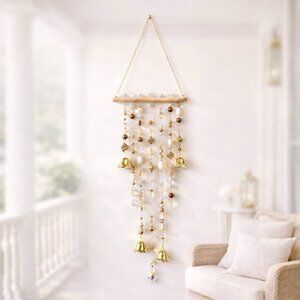 Hollywood Glam Wind Chime Suncatcher Driftwood 19 Crystals